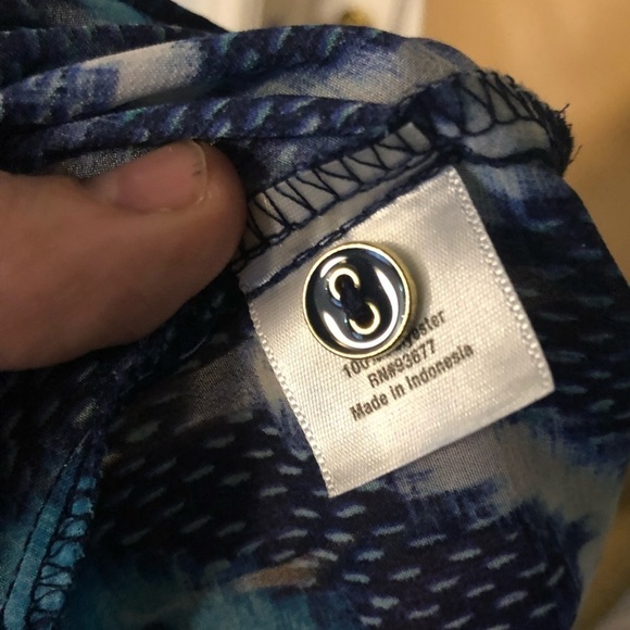 A.N.A A New Approach Women's Multicolor Long Sleeve Button Up Blouse Top Size S - Picture 9 of 12